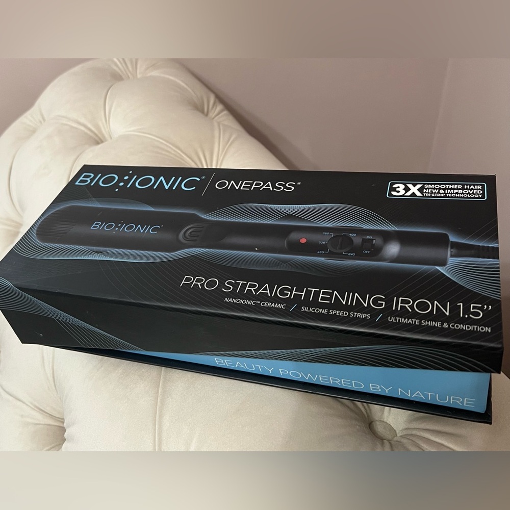 BIO IONIC onepass *pro straightening iron 1.5 inch*